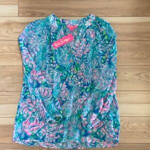NWT Lilly Pulitzer Elsa Top. In Full Bloom. Size L.
